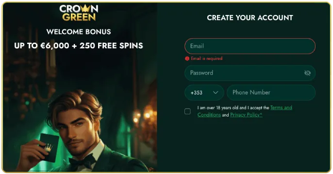 Crown Green registration banner